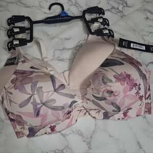 38B Seemless Floral Print Bra Set